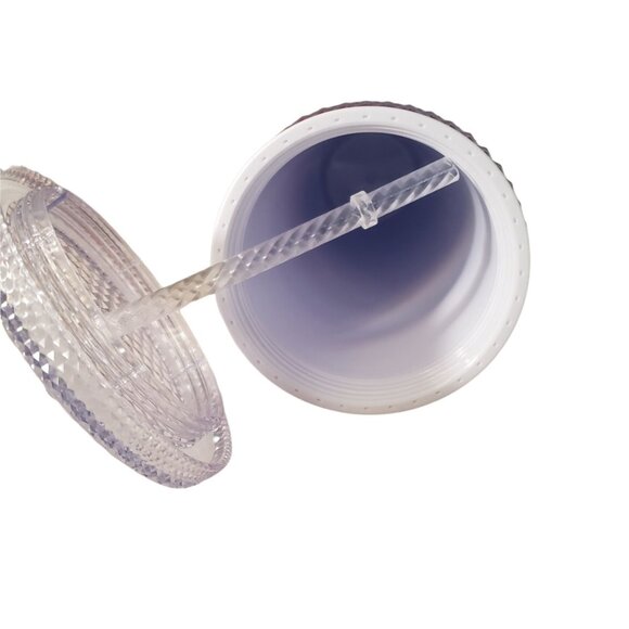 Starbucks Faceted Crystal Rainbow Tumbler 24oz Summer 2020 w/ Lid and Straw - Picture 4 of 8